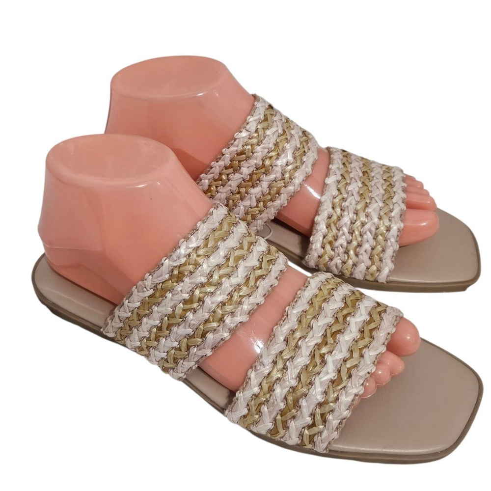 NWT AVELLINI Beige Women's Woven Sandals Sz 8